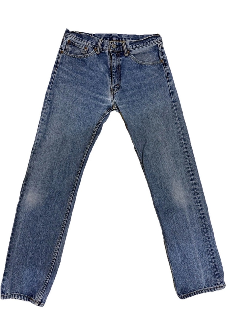 Levi's Men's  505 Regular Fit Medium Blue Straight Jeans